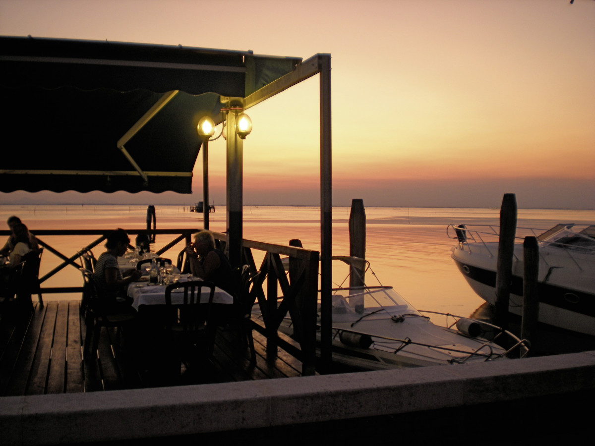 Sehnsuchtsorte Lagune Abendstimmung