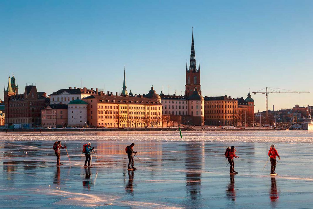 zugefrorene Seen in Europa