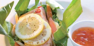 Johann Lafer Lachs im Bananenblatt