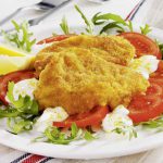 Rucola Tomatensalat mit Curryfisch