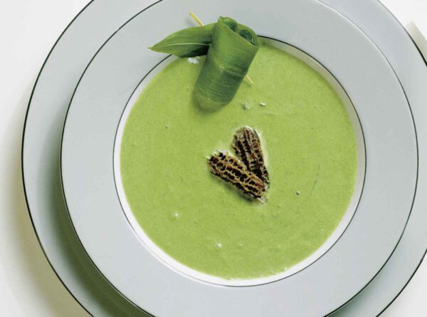 Bärlauchcremesuppe mit Morcheln