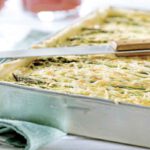 Spargel-Quiche mit Schinken und Orangenschale