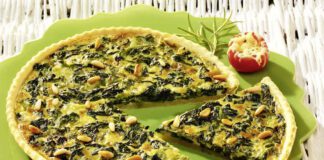 Spinatquiche mit Gorgonzola