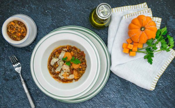 Kürbis-Gnocchi Bolognese