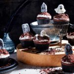 Vegane Halloween-Cupcakes für die Gruselshow