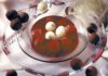 Früchtetee-Ring mit Lychees - Hagebuttenbowle