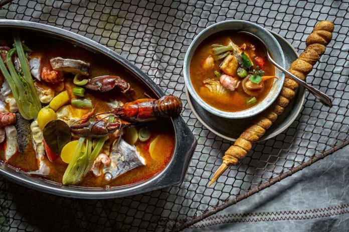 Fischeintopf Bouillabaisse vom Haubenkoch Lukas Nagl aus dem Salzkammergut