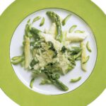 Champagner-Risotto mit buntem Spargel