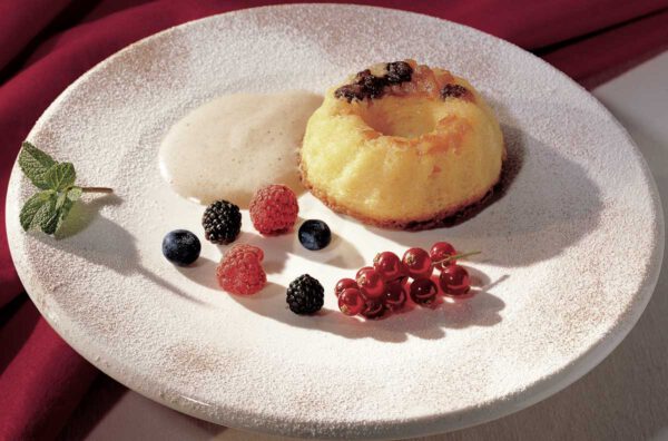 Rheinischer Pudding mit Rübenkraut-Zabaione