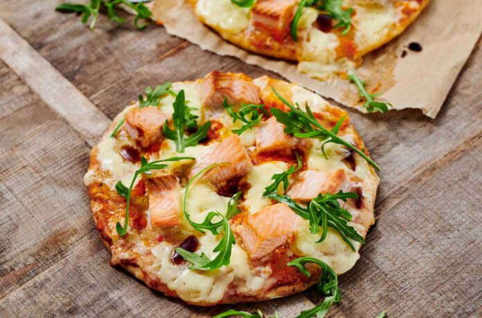 Alaska Wildlachs-Pizza