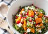 Quinoa-Chia-Salat mit Grünkohl, geröstetem Kürbis und Zitronen-Vinaigrette