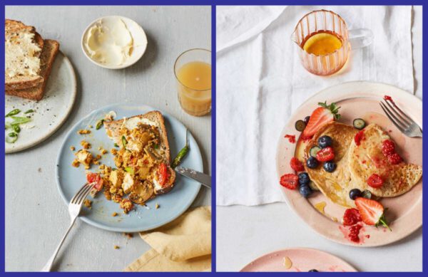 Veganer Osterbrunch: Scrambled Tofu und Apfel-Pfannkuchen