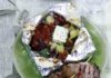 Herzhafte Roastbeefspieße mit Gemüsesäckchen