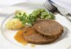 Geschmortes Bürgermeisterstück mit breiten Bohnen und Kartoffel-Zwiebelpüree, foto Deutsche Bahn Gastronomie
