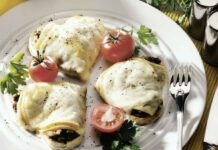 Pilzherzen mit Raclette-Käse, foto Les Fromageries Riches Monts