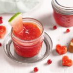 Wassermelonen-Johannisbeer-Fruchtaufstrich mit Minze, foto Diamant