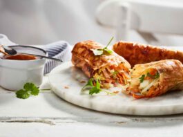 Frühlingsrollen mit Erdnuss-Limetten-Creme, foto Butaris Buttershmalzc