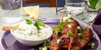 Tandoori-Spieße mit Knoblauch-Dip, foto Miere
