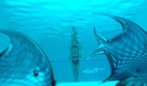Swimming Pool: Hellblau – dunkelblau – pool-blau! foto Müssig